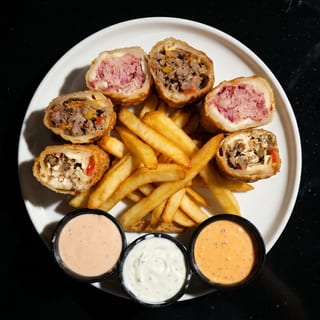 EGGROLL SAMPLER PACK ( YOU PICK 3 ROLLS & A SIDE )